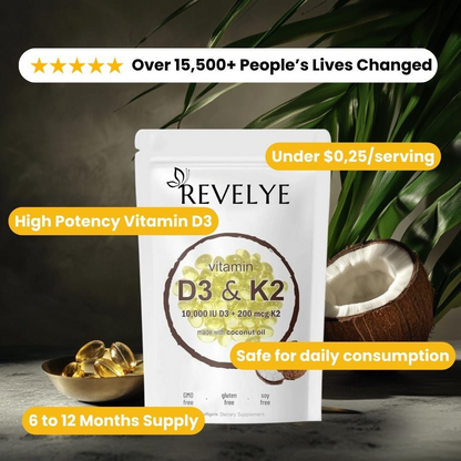 Revelye® Vitamin D3 & K2 Softgels