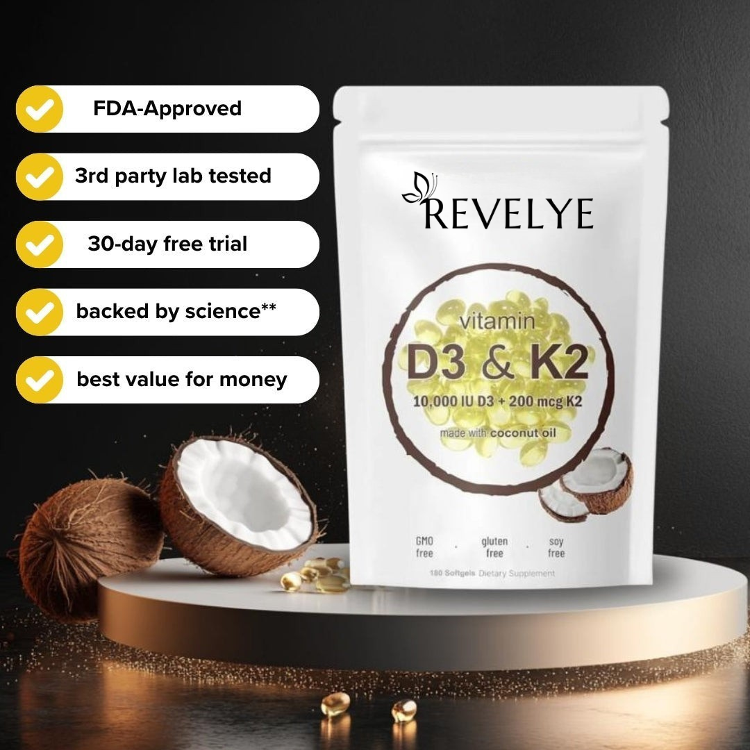 Revelye® Vitamin D3 & K2 Softgels