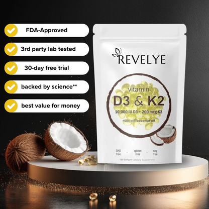 Revelye® Vitamin D3 & K2 Softgels